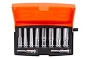 Verktøy - BAHCO socket set 1/4 lang 10 pieces 4-13mm - S0810L