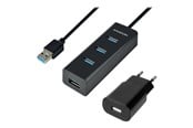USB-hub - AXAGON HUE-S2BP - hub - 4 porter USB-hub - USB 3.2 - 4 porter - Svart - HUE-S2BP