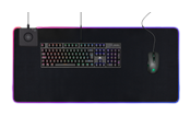 Musematte & Tilbehør - Deltaco GAMING XL RGB-musematte med integrert Qi, Trådløs lading - GAM-092