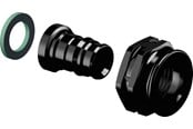 PEX-systemer - Uponor q&e adapter swivel nut ppsu black 16 mm x 12 - 1038021