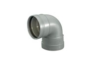 Dreneringsprodukter - Wavin Wafix plus pp bend 88.5° x 50 mm grey - 1453326
