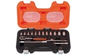 Verktøy - BAHCO 1/4 socket set 16 pcs inch 1/8-9/16 - S160AF