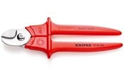 Håndverktøy - KNIPEX Kabelsakser, Grep sprøytet med kunststoff - 95 06 230