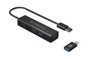 USB-hub - Conceptronic HUBBIES06B - hub - 4 ports USB-hub - USB 3.2 - 4 porter - Svart - HUBBIES06B
