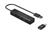 USB-hub - Conceptronic HUBBIES06B - hub - 4 ports USB-hub - USB 3.2 - 4 porter - Svart - HUBBIES06B