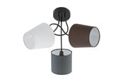 Lamper - EGLO ALMEIDA ceiling light anthracite white brown - 95192