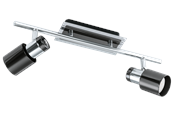 Lamper - EGLO DAVIDA spot rail 2L chrome/black - 30833