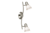 Lamper - EGLO DAKAR 1 spot rail 2L brushed steel/white - 88473