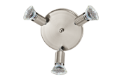Lamper - EGLO MINI spot round 3L brushed steel - 31413