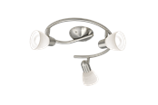 Lamper - EGLO DAKAR 1 spot round 3L brushed steel/white - 88475