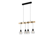 Lamper - EGLO TOWNSHEND 5 pendant with 4 plinths black/brown - 44075