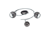 Lamper - EGLO BIMEDA spot rondel 3L smoke colored nickel/chrome - 31007