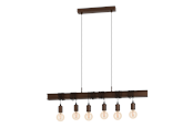 Lamper - EGLO TOWNSHEND 4 long table pendant with 6 sockets E27 antique brown - 49859