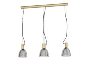 Lamper - EGLO LEBALIO long table pendant smoke-colored/brass - 99314