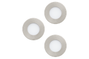 Lamper - EGLO FUEVA 1 recessed spot Ø85 mm IP44 3-pack brushed steel - 98634