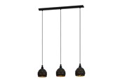 Lamper - EGLO ROCCAFORTE long table pendant black/gold - 97846