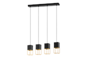 Lamper - EGLO MONTEBALDO long table pendant black/gold - 97734