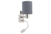 Lamper - EGLO PASTERI wall light grey - 96479