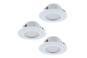 Lamper - EGLO PINEDA recessed spotlight Ø78 mm 3000K 3-pack white - 95821