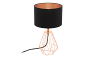 Lamper - EGLO CARLTON 2 table lamp black/copper - 95787