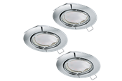 Lamper - EGLO PENETO built-in spotlights 3000K Ø87 mm 3-pack chrome - 94407