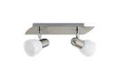 Lamper - EGLO ENEA spot rail 2L sanitized nickel/white - 90984