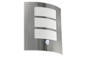 Lamper - EGLO CITY outdoor wall lamp with sensor stainless steel - 88142