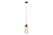 Lamper - EGLO LITTLETON pendant light black/wood - 44051