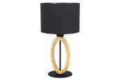 Lamper - EGLO BASILDON 1 table lamp black/wood - 43569