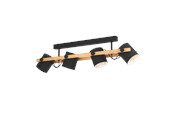 Lamper - EGLO HORNWOOD ceiling lamp black/cream - 43558