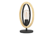 Lamper - EGLO BASILDON table lamp black/wood - 43464