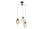 Lamper - EGLO BASILDON cluster pendant black/wood - 43463