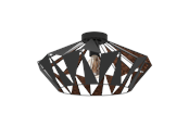 Lamper - EGLO CARLTON 6 ceiling lamp black/nut - 43399