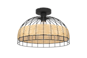 Lamper - EGLO ANWICK ceiling lamp black/natural - 43398