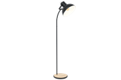 Lamper - EGLO LUBENHAM floor lamp black/wood - 44059