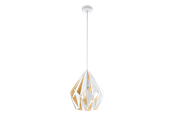Lamper - EGLO CARLTON 1 pendant Ø310 mm white/gold - 49932