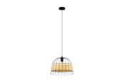Lamper - EGLO ANWICK pendant light Ø370 mm black/natural - 43311