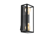 Lamper - EGLO ALAMONTE 1 outdoor wall lamp 2xE27 black/clear - 98273