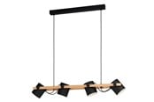 Lamper - EGLO HORNWOOD long table pendant black/brown - 43424