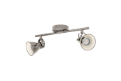 Lamper - EGLO SERAS spot rail 2L antique nickel/cream - 96553