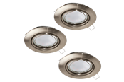 Lamper - EGLO PENETO recessed spot brushed steel 3-pack - 94408