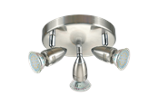 Lamper - EGLO MAGNUM LED spot round 3L brushed steel - 95824