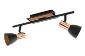 Lamper - EGLO BARNHAM spot rail 2L black/copper - 94585