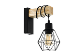 Lamper - EGLO TOWNSHEND 5 wall lamp black/brown - 44078