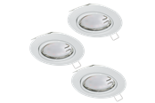 Lamper - EGLO PENETO built-in spotlights 3000K Ø87 mm 3-pack white - 94406