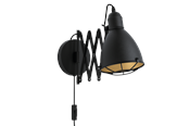 Lamper - EGLO TREBURLEY wall lamp black/gold - 43184