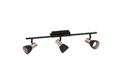Lamper - EGLO BARNHAM spot rail 3L black/copper - 94586