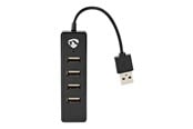 USB-hub - Nedis UHUBU2420BK - hub - 4 ports USB-hub - 4 porter - Svart - UHUBU2420BK