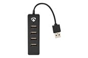 USB-hub - Nedis UHUBU2420BK - hub - 4 ports USB-hub - 4 porter - Svart - UHUBU2420BK