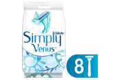 Barberingsutstyr - Gillette-Venus Simply Venus 2 Engangshøvler, 8 Stk - 7702018024599